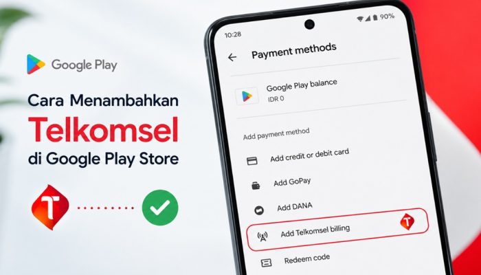 Cara Menambahkan Pembayaran Telkomsel di Google Play Store