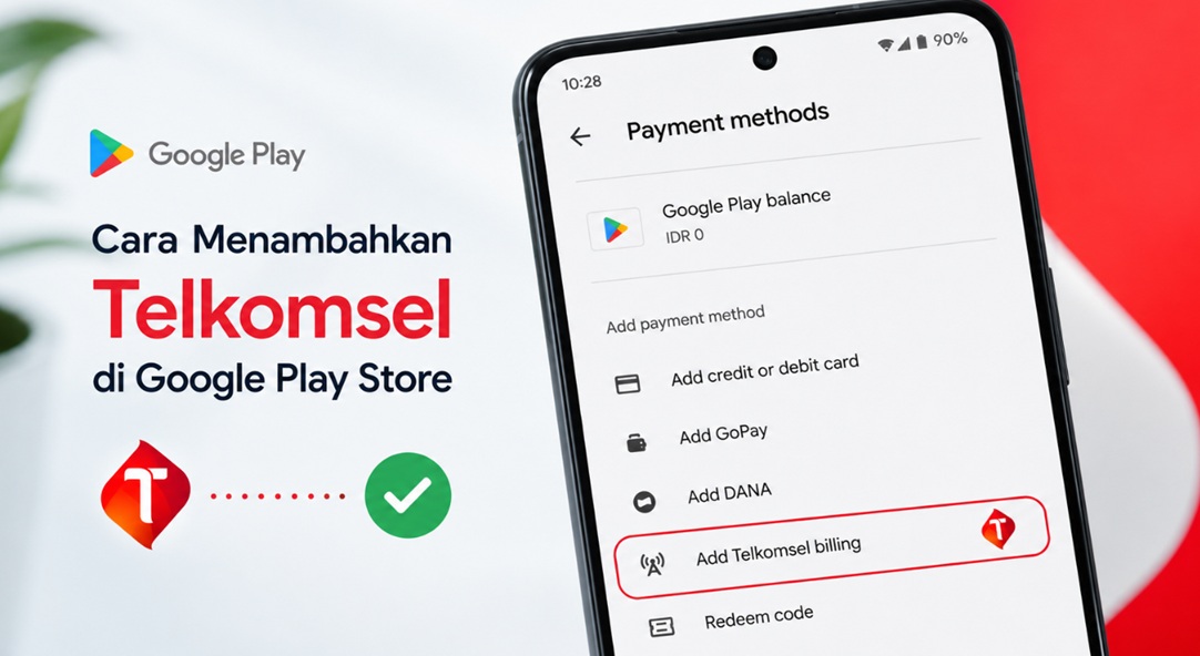 Cara Menambahkan Pembayaran Telkomsel di Google Play Store