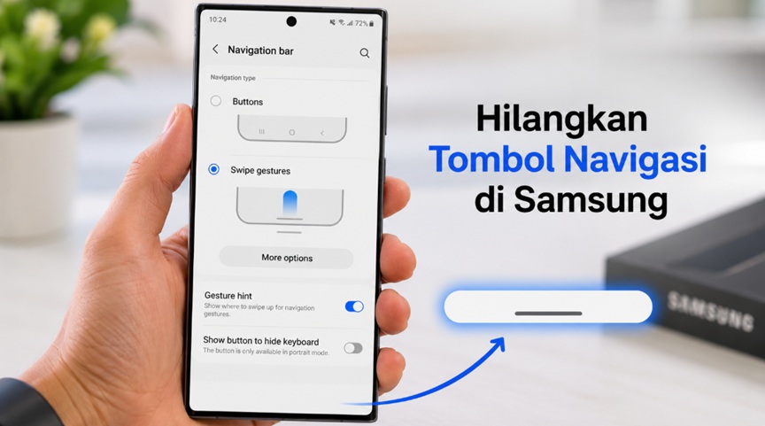 Begini Cara Menghilangkan Tombol Navigasi Samsung
