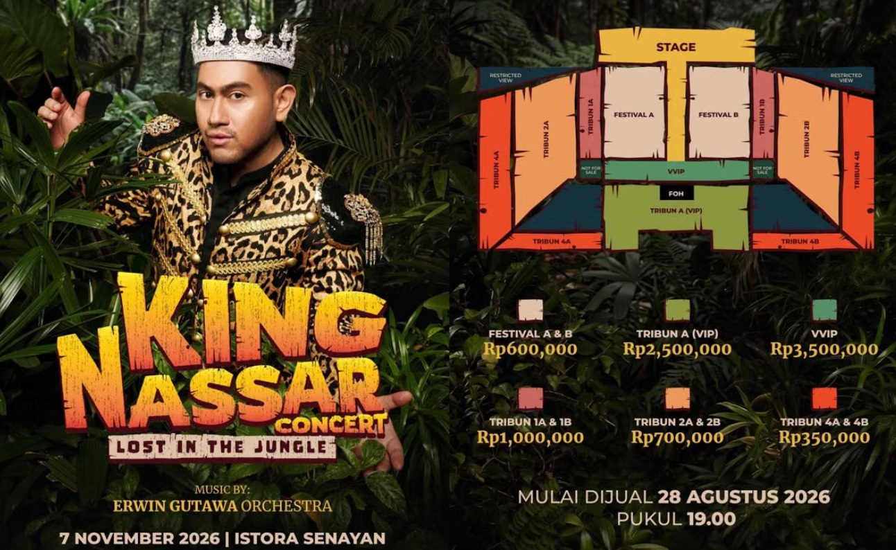 King Nassar Gelar Konser "Lost in the Jungle" di Istora, Ini Harga Tiketnya