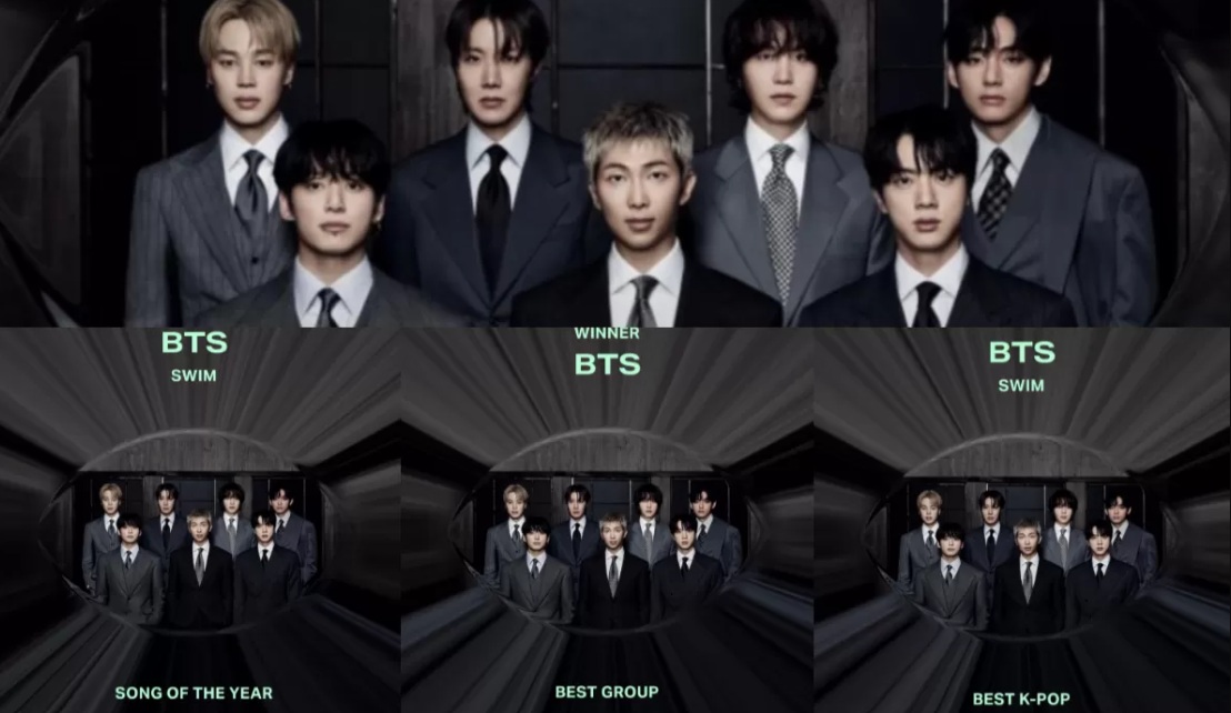 BTS Raih 3 Penghargaan MTV VMA 2026, SWIM Menang Song of the Year