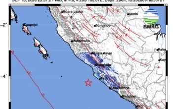 Gempa M 4,6 Landa Seluma, Terasa di Kota Bengkulu