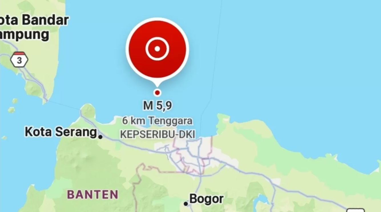 Kepulauan Seribu Diguncang Gempa 5,9 SR