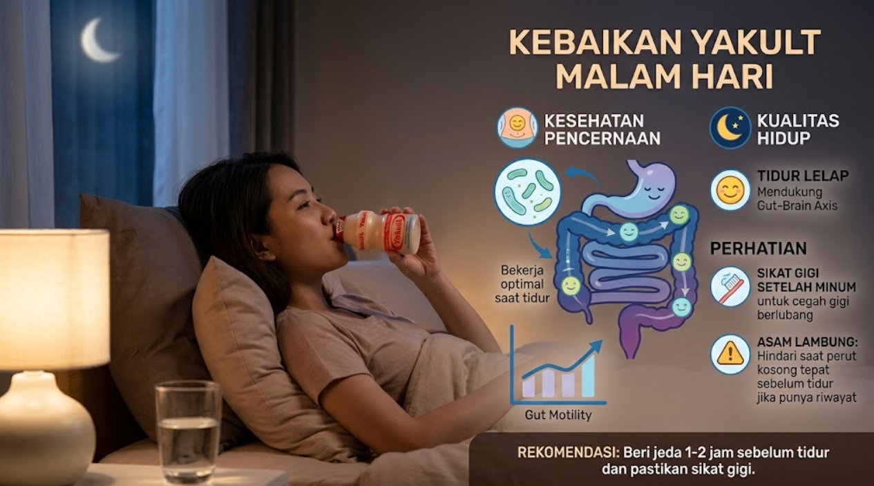 Ternyata Ini Manfaat Minum Yakult Sebelum Tidur
