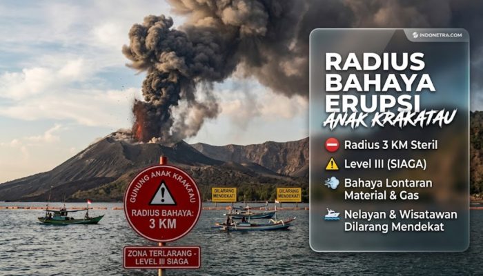 Radius 3 Km Gunung Anak Krakatau Dilarang Keras Didekati