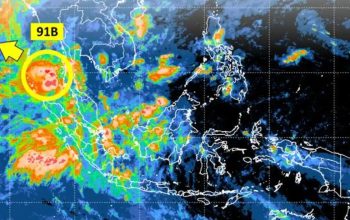 Bibit Siklon Tropis 91B di Laut Andaman berpotensi memicu hujan lebat di Aceh dan Sumut serta gelombang hingga 2,5 meter.