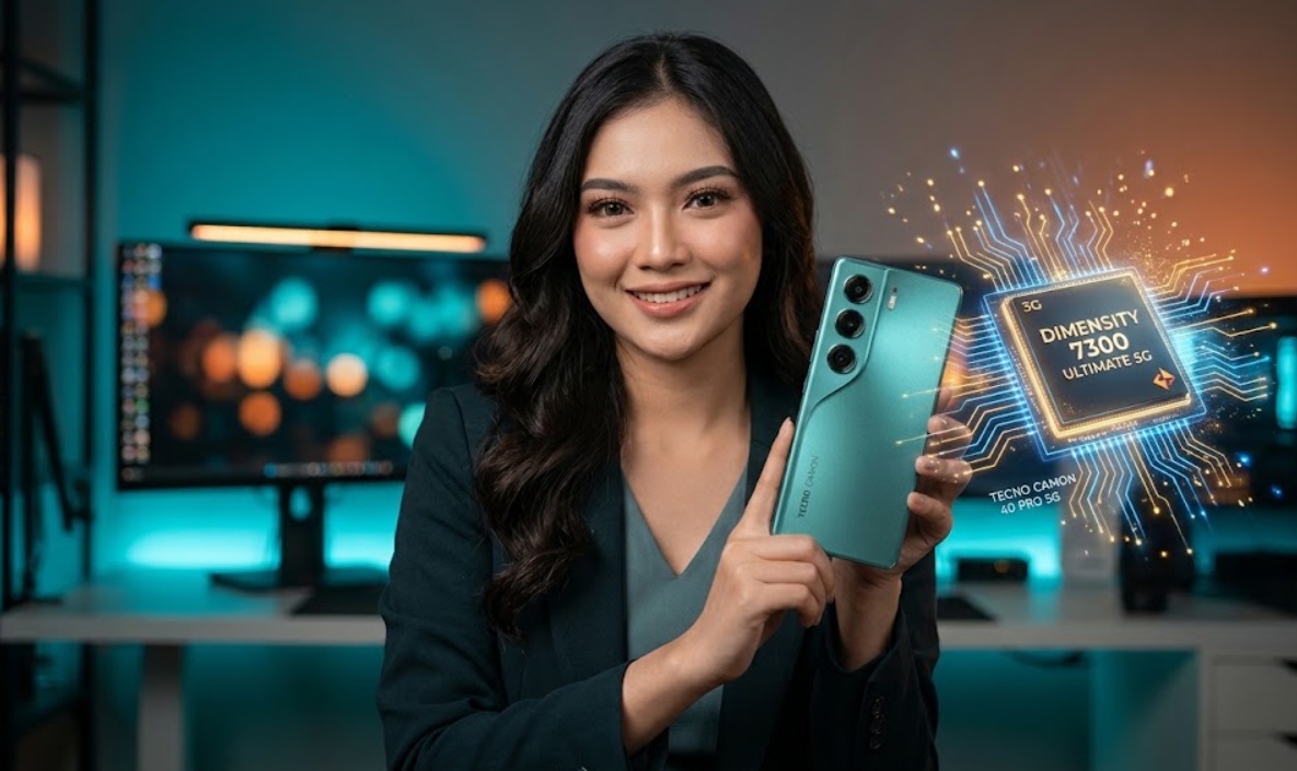 Chipset Tecno Camon 40 Pro 5G menggunakan Dimensity 7300 Ultimate 4 nm, didukung CPU octa-core, GPU Mali-G615 MC2, dan pendingin 11 lapis.