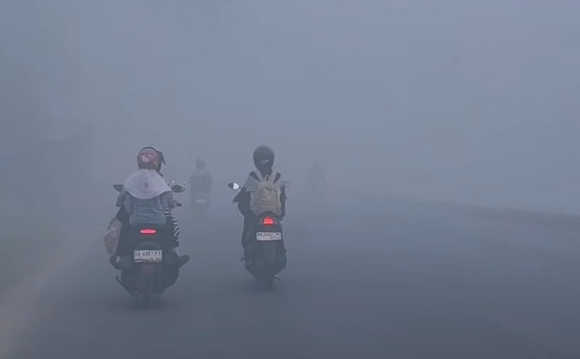 Asap kebakaran hutan dan lahan mengandung campuran gas, senyawa kimia, serta partikel halus yang dapat mengganggu kesehatan ketika terhirup.