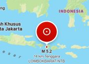 Gempa Lombok Barat M5,2 Tak Berpotensi Tsunami