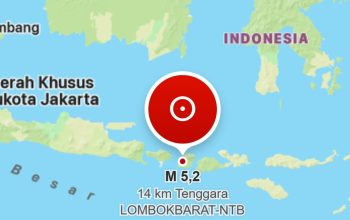 Gempa Lombok Barat M5,2 Tak Berpotensi Tsunami