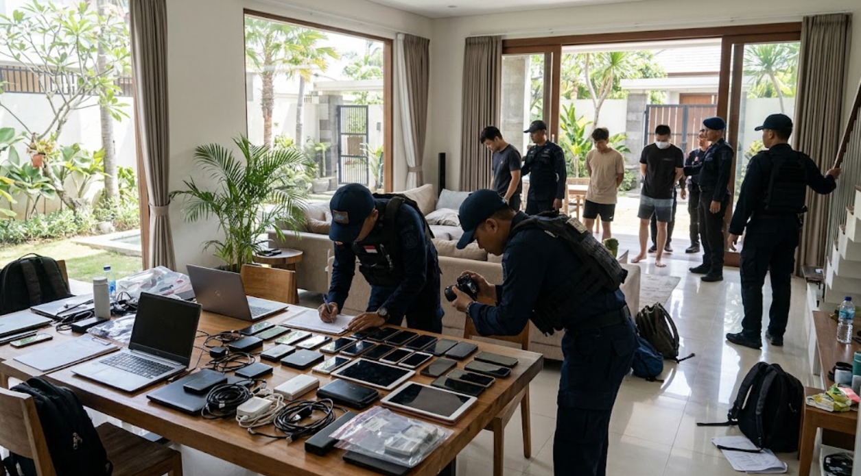 Imigrasi mengamankan 21 WNA yang diduga mengoperasikan jaringan judi online internasional di Kuta, Bali, dan menyita 92 perangkat elektronik